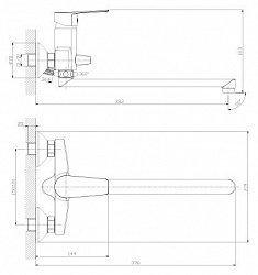 Смеситель Rossinka S S35-33 универсальный