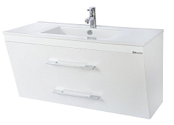 Берта-90 тумба подвесная с 2 ящ. белая Мелана Н