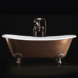 Devon Слив-перелив для ванны ADMIRAL (и еще 9 типов ванн), с декоративной цепочкой, цвет: медь (без сифона и патрубка выпуска)2049