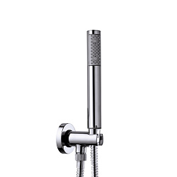 BOSSINI ZEN Душевой комплект с ручным душем, держателем с подводом воды и шлангом 1500 мм., цвет хром2254
