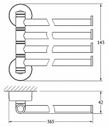 Полотенцедержатель FBS Nostalgy NOS 046