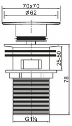 Донный клапан BelBagno BB-PCU-07-CRM