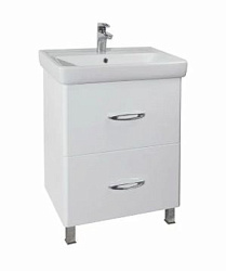 Джела-60 тумба с 2 ящ. (1 внутр.) белая (ТИГОДА)