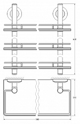 Полка FBS Standard STA 069 3-х ярусная 50 см