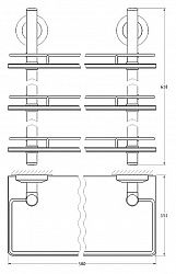 Полка FBS Standard STA 069 3-х ярусная 50 см