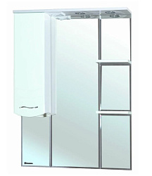 Мари-75 зеркало-шкаф белое лев. (свет)