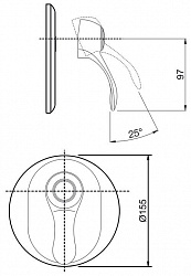 Смеситель Fima Carlo Frattini Lamp F3309X1BR для душа