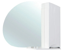 Глория-105 зеркало-шкаф белое прав.
