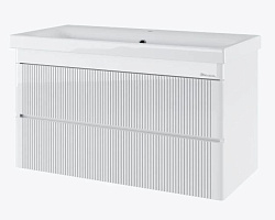 Эмилия-100 тумба подвесная с 2ящ., белый