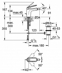 Смеситель Grohe Veris 32193000 для биде