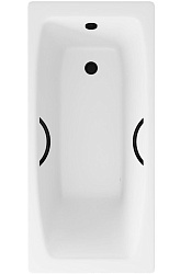 Ванна чугунная Delice Repos 170х70 с черными матовыми ручками DLR220508RB