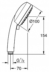 Душевая лейка Grohe Tempesta New Cosmopolitan 100 27571001