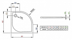 Поддон для душа Radaway Delos A900