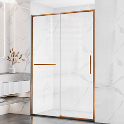 Душевая дверь Слим Софт (Slim Soft) VDS-1SS120CLBC, 1200, брашированная медь, стекло прозрачное