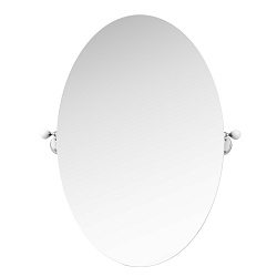PROVANCE Зеркало овальное H80xL50 см, керамика с декором/хром