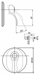 Смеситель Fima Carlo Frattini Lamp F3309X2BR для ванны с душем