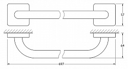 Полотенцедержатель Ellux Avantgarde AVA 024 70 см