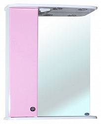Зеркало-шкаф Bellezza Софи 60 L белый с розовым