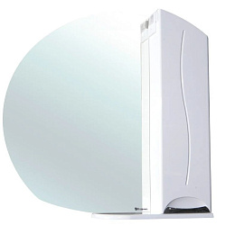 Глория-85 зеркало-шкаф белое прав.