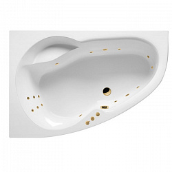 Ванна EXCELLENT Newa 160x95 (левая) "SMART" (золото)