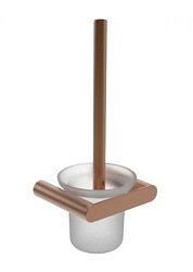 Антивандальный настенный туалетный ершик Nofer Verona из нержавеющей стали/стекло 16877.CU, цвет: медь