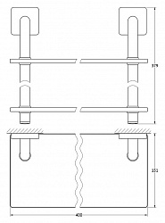 Полка Ellux Avantgarde AVA 035 2-х ярусная, 40 см