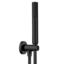 BOSSINI ZEN Душевой комплект с ручным душем, держателем с подводом воды и шлангом 1500 мм., цвет черный матовый2254