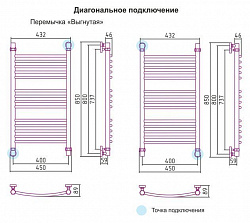 Полотенцесушитель водяной Сунержа Богема 00-0101-8040 80x40