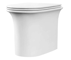 Унитаз напольный приставной ARROW AB2191, безободковый, белый