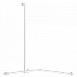 Delabie Угловая ручка для душа Basic со скользящей вертикальной частью, белая (Арт 35481W)