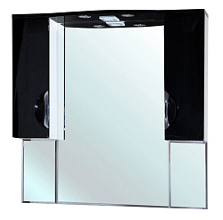 Лагуна-105 зеркало-шкаф черное (свет.)