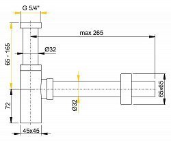 Сифон для раковины AlcaPlast A401