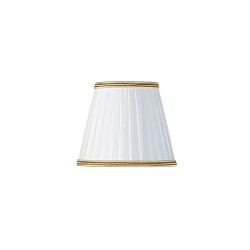 TW 14, абажур для светильника E14, Ш145*В130*Г95мм цвет ткани: белый с золотым кантом1891