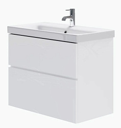 Жаклин-80 тумба с 2 ящ. Подвесная, белая