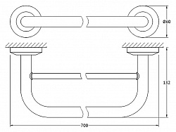 Полотенцедержатель FBS Standard STA 038 70 см