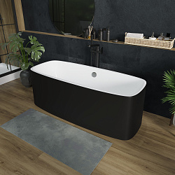 Отдельностоящая ванна Grossman GR-2801 Black 150x75x58 см