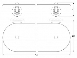 Полка 3SC Stilmar STI 214 золото, 40 см