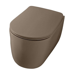 Kerasan Nolita Унитаз подвесной 55x35 см, безободковый, смыв торнадо, цвет: Bruno matt 531588