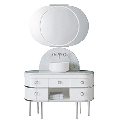 Devon Scottie Зеркало настенное 110х78.6 см с профилями хром, рама цвет PURE WHITE2047