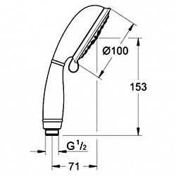 Душевая лейка Grohe Tempesta New Rustic 100 27608000