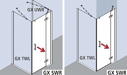 Душевой уголок Kermi Gia XP GX SWR 12020VAK R 120 см