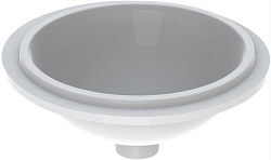 Geberit VariForm Раковина с установкой под столешницу круглой формы, D1=33 см, без отв. под смеситель, без отв. перелива