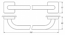 Полотенцедержатель Ellux Avantgarde AVA 025 80 см