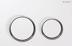 Смывная клавиша Geberit Omega20 для двойного смыва к 111.003/030/060 белый/глянцевый хром 115.085.KJ.1