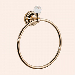 TW Crystal 015, полотенцедержатель "кольцо", подвесной, цвет: золото кристаллом (swarovski)