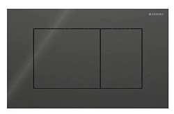 Смывная клавиша Geberit Sigma40 для двойного смыва, квадратная: Стекло/Чёрный 115.629.SJ.1