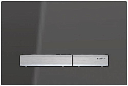 Смывная клавиша Geberit Sigma50 для двойного смыва, зеркальное дымчатое стекло/металлический хромирован  115.788.SD.2