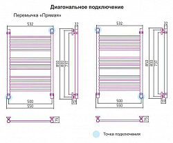 Полотенцесушитель водяной Сунержа Богема 00-0102-8050 80x50