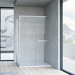Душевой уголок Слим Софт (Slim Soft) VSR-1SS1014CL, 1400*1000, хром, стекло прозрачное