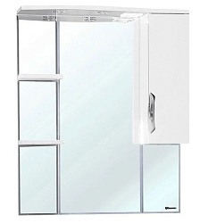 Лагуна-75 зеркало-шкаф белое прав. (свет.)